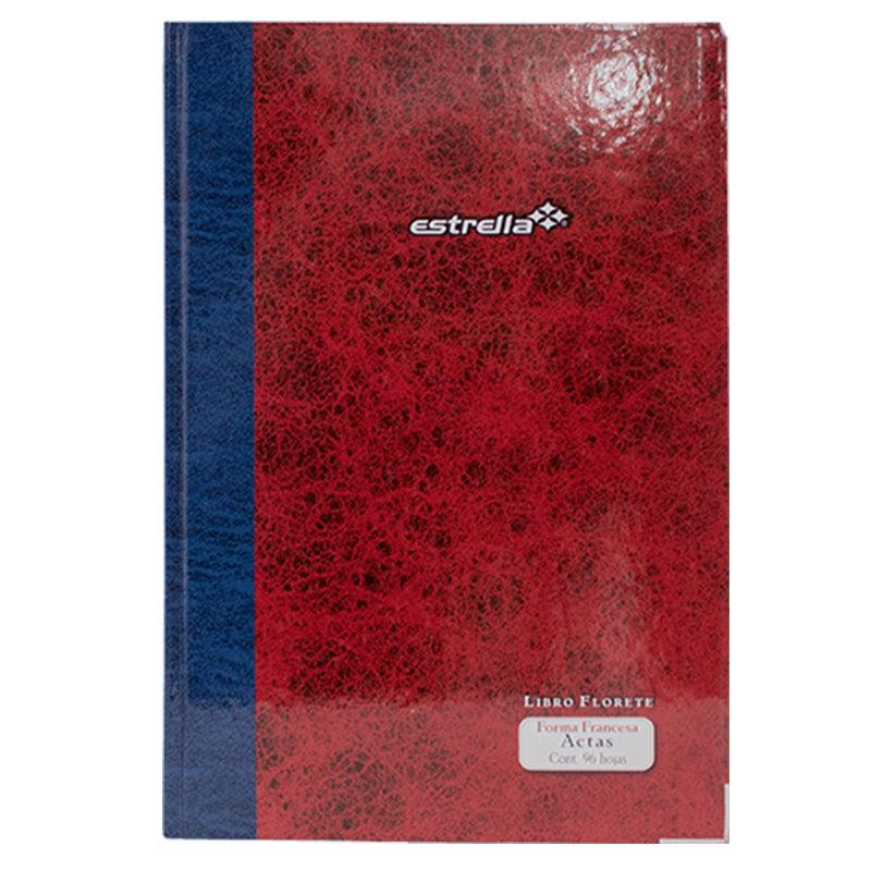Libro Actas 96 hojas Rayado Florete Estrella