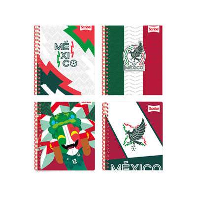 Cuaderno Profesional Selección Mexicana Doble Arillo Raya 100 Hojas SCRIBE