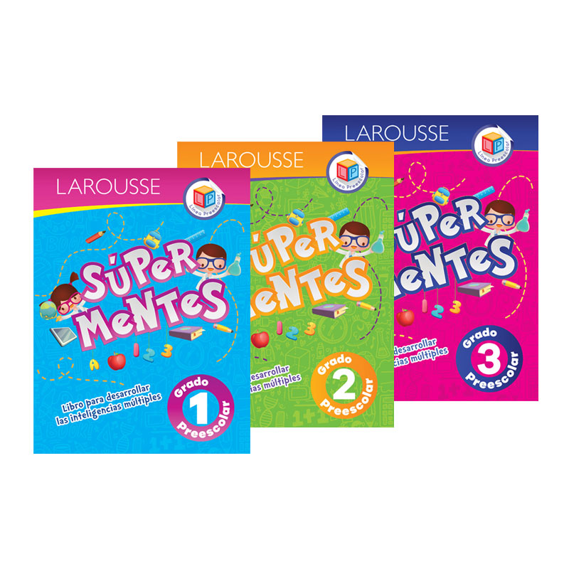 Libro Actividades Super Mentes 3 Preescolar 47 páginas 3 Titulos Larousse