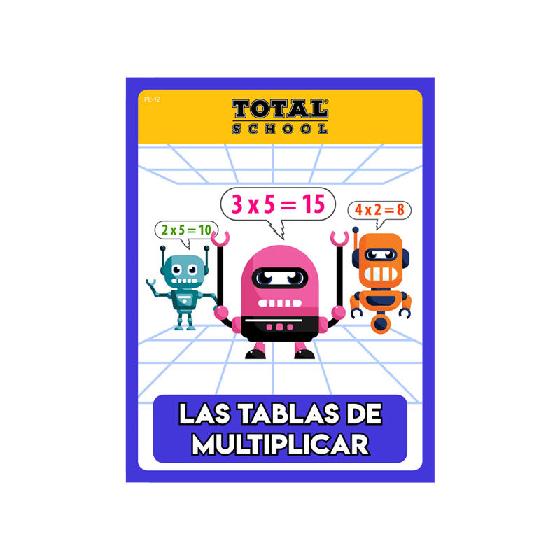 Tarjetero Didáctico Foamy Multiplicación 10 x 13 cm Total School