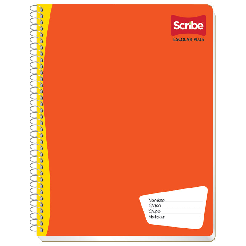 Cuaderno Profesional Espiral Blanco 100 Hjs Escolar Plus Scribe ...