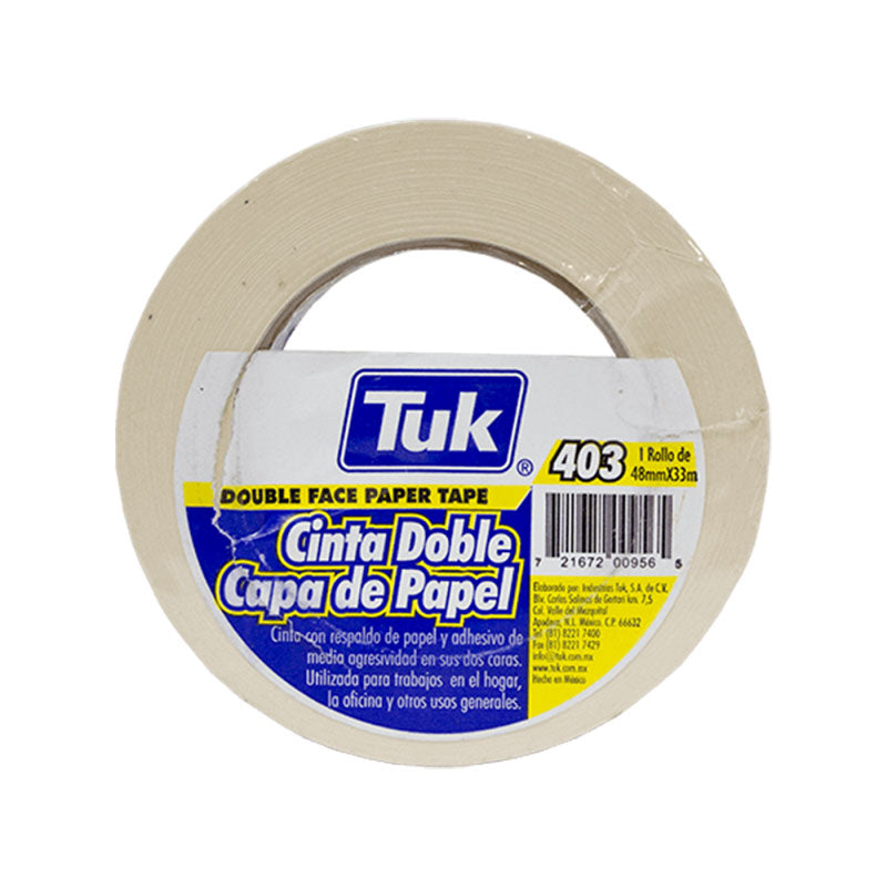 Cinta Devek adhesiva doble cara masking papel de 18 mm x 33 m. – Du Papier