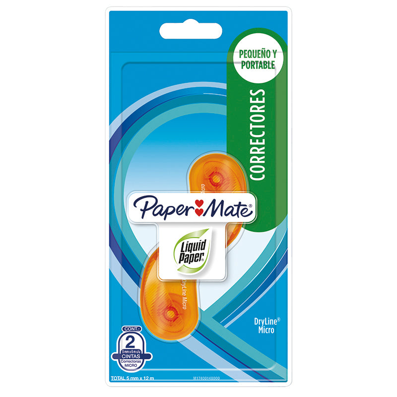 Corrector de Cinta 4.2 mm x 12m 2 piezas Liquid Paper Newell