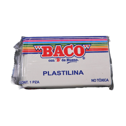 Plastilina Marqueta Blanco 180 grs BACO