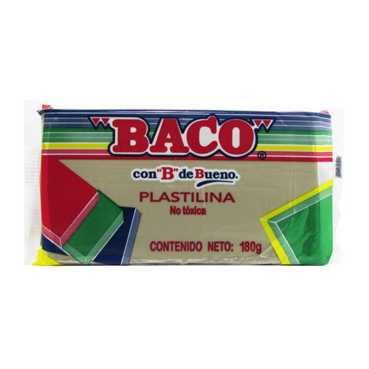 Plastilina Marqueta Gris 180 grs BACO