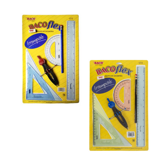 Equipo de Geometría Bacoflex Mix Surtido BACO
