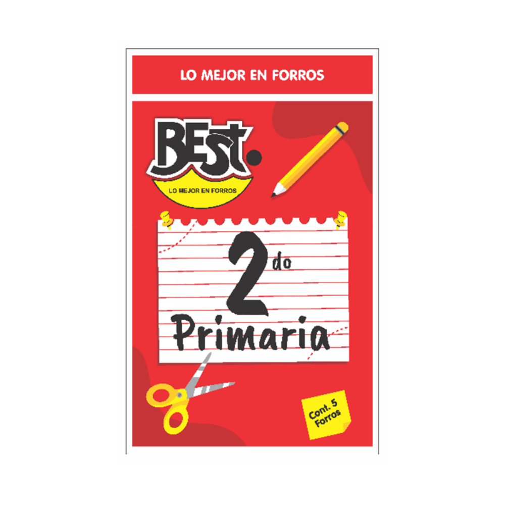 Forro Escolar Primaria 2do 7 piezas Best