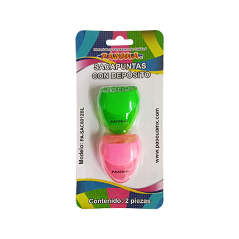 Sacapuntas con Deposito 2 piezas 1 Orificio Pascua