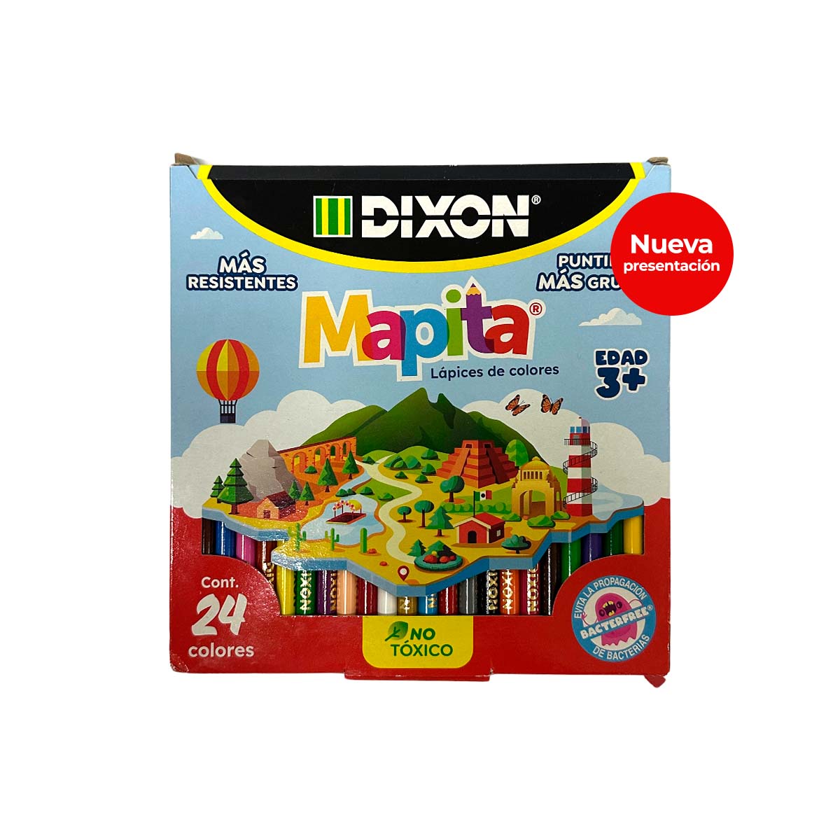 Colores Largos Redondos C/24 Mapita Dixon