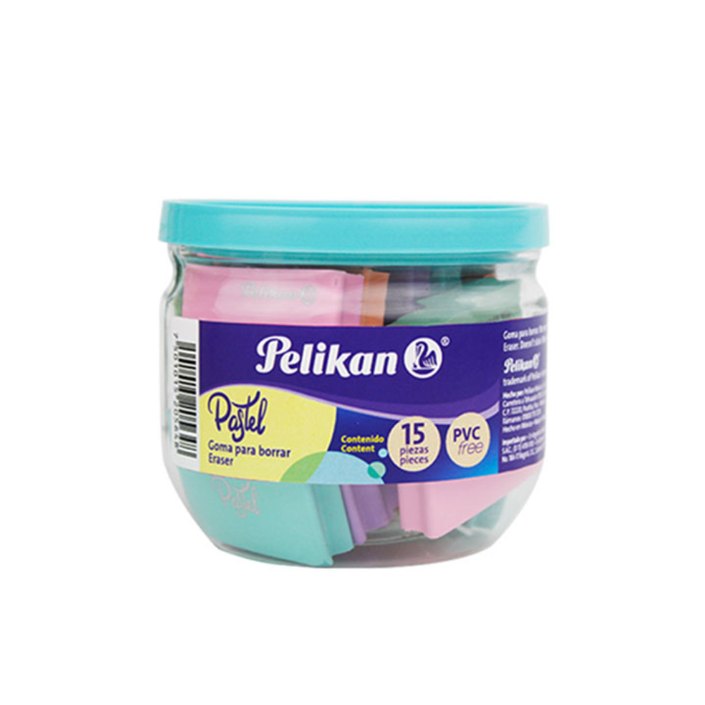 Borrador Blanco WS30 15 piezas Colores Pastel Pelikan