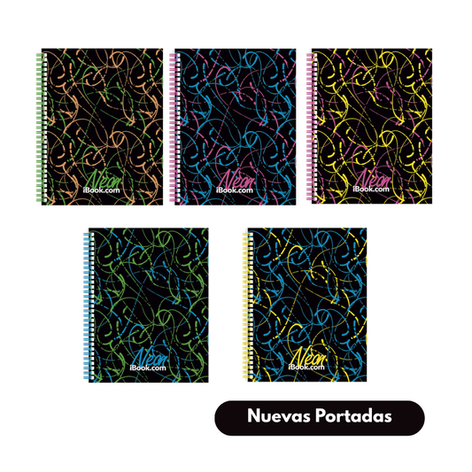 Cuaderno Profesional Doble Arillo Raya 100 hjs Neón IBook