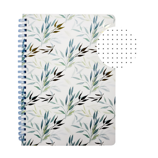 Libreta de Apuntes Espiral Suave con Puntos Forma Francesa Plantas