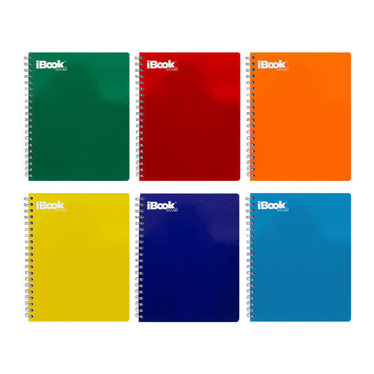 Cuaderno Profesional Pasta Dura Doble Arillo Cuadro Grande 100 Hojas iBook Clásico
