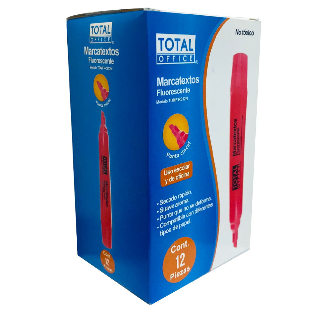 Marcatextos Rosa 12 piezas Total Office