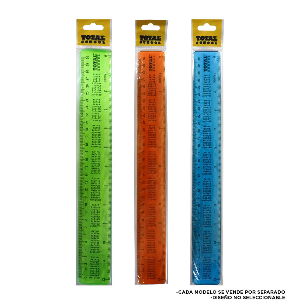 Regla Flexible 30 cm Total School