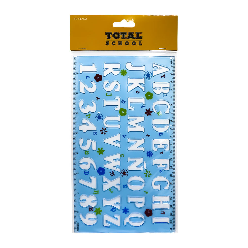 Plantilla Letras y Números 22 cm Total School
