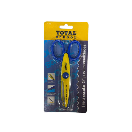 Tijera Escolar 5 Pulgadas para Manualidades Total School