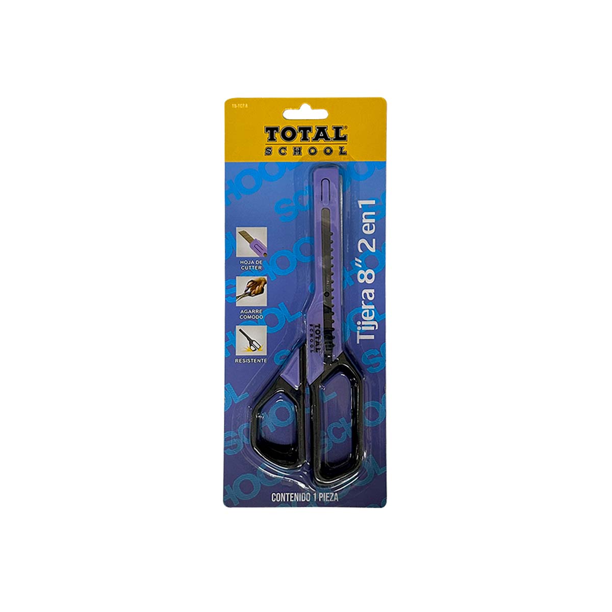 Tijera Escolar 7.8 Pulgadas con Cutter Total School