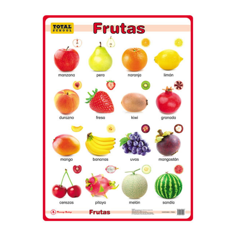Mural Aprendiendo Las Frutas 52 x 38 cm Total School