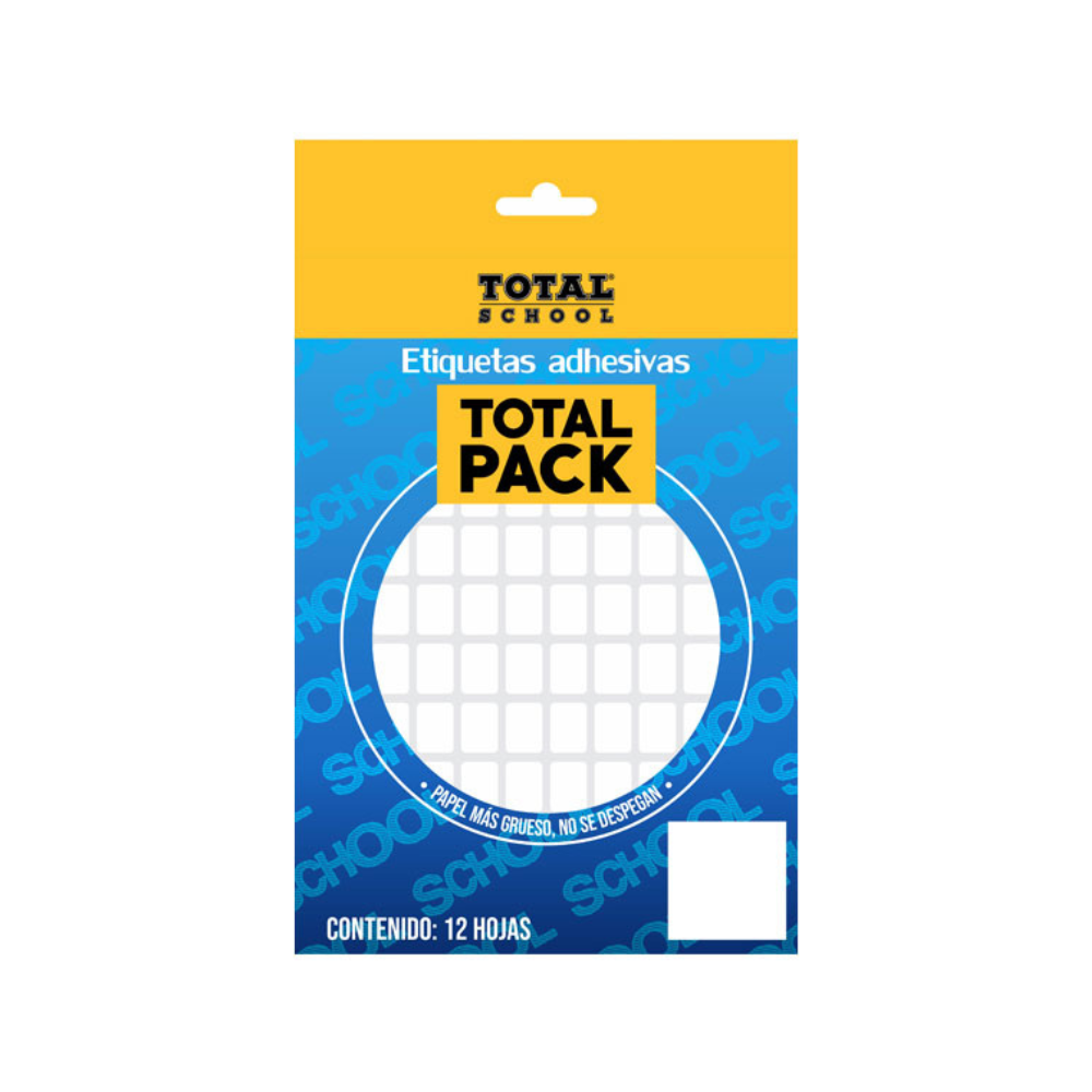 Etiqueta Adhesiva Blanca #22 13 x 19mm Total School