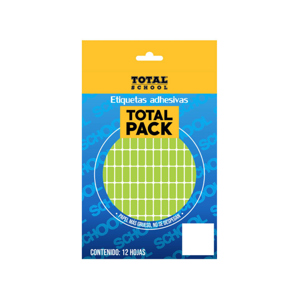 Etiqueta Adhesiva Verde #4 8 x 20mm Total School