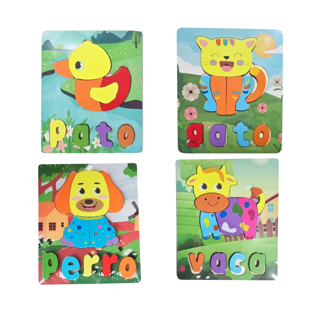 Rompecabezas de Madera Animalitos Granja Total School