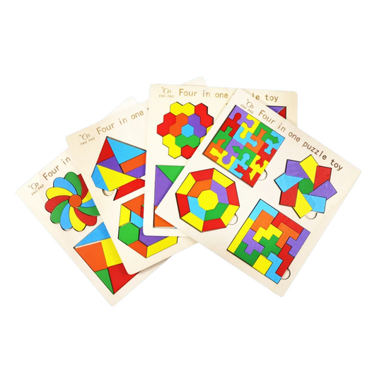 Rompecabezas de Madera Tangrama Varios Diseños Total School