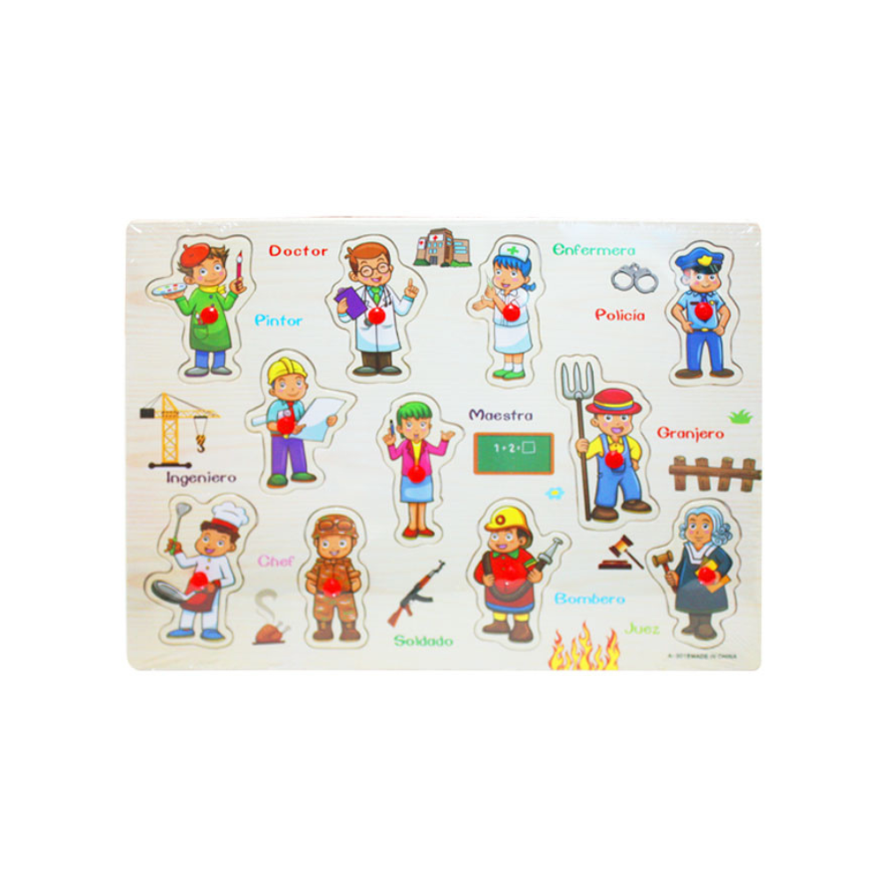 Rompecabezas de Madera Profesiones Total School