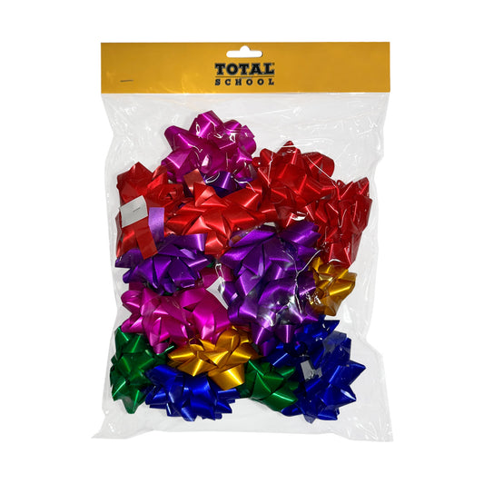 Moño de Regalo 1.5 x 9 cm 20 pzs Varios Colores Total School
