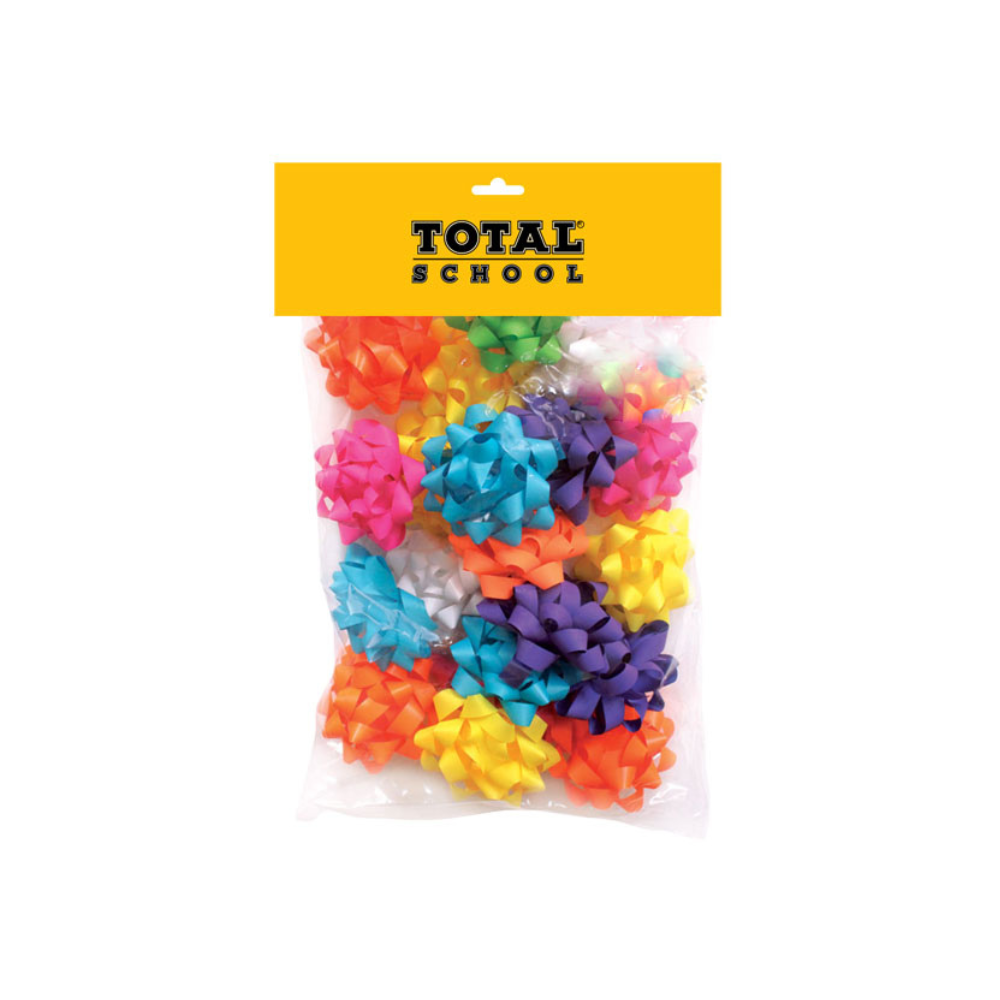 Moño de Regalo 1 x 8cm 40 piezas Varios Colores Total School