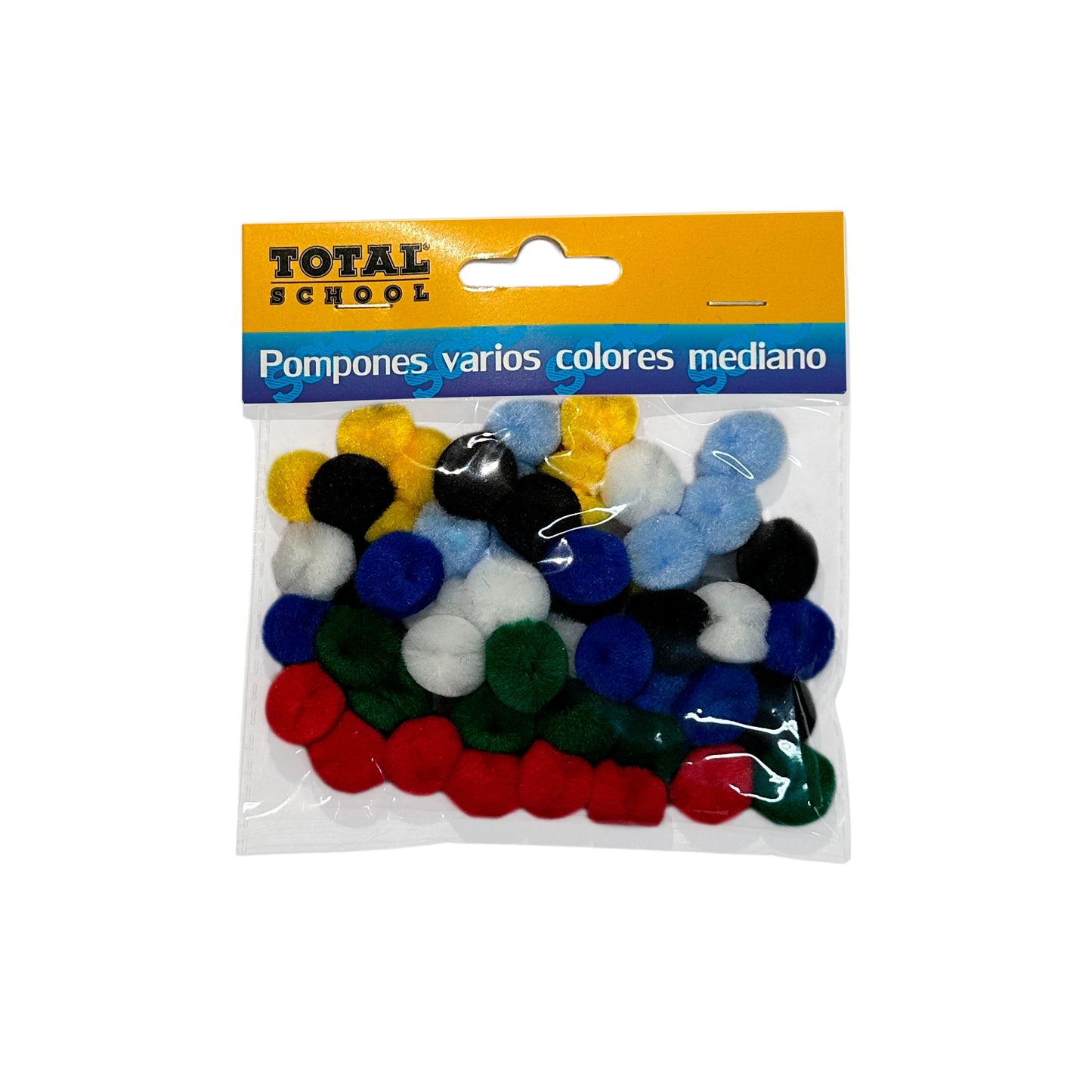 Pompones Varios Colores 1 cm 80 pzas Total School