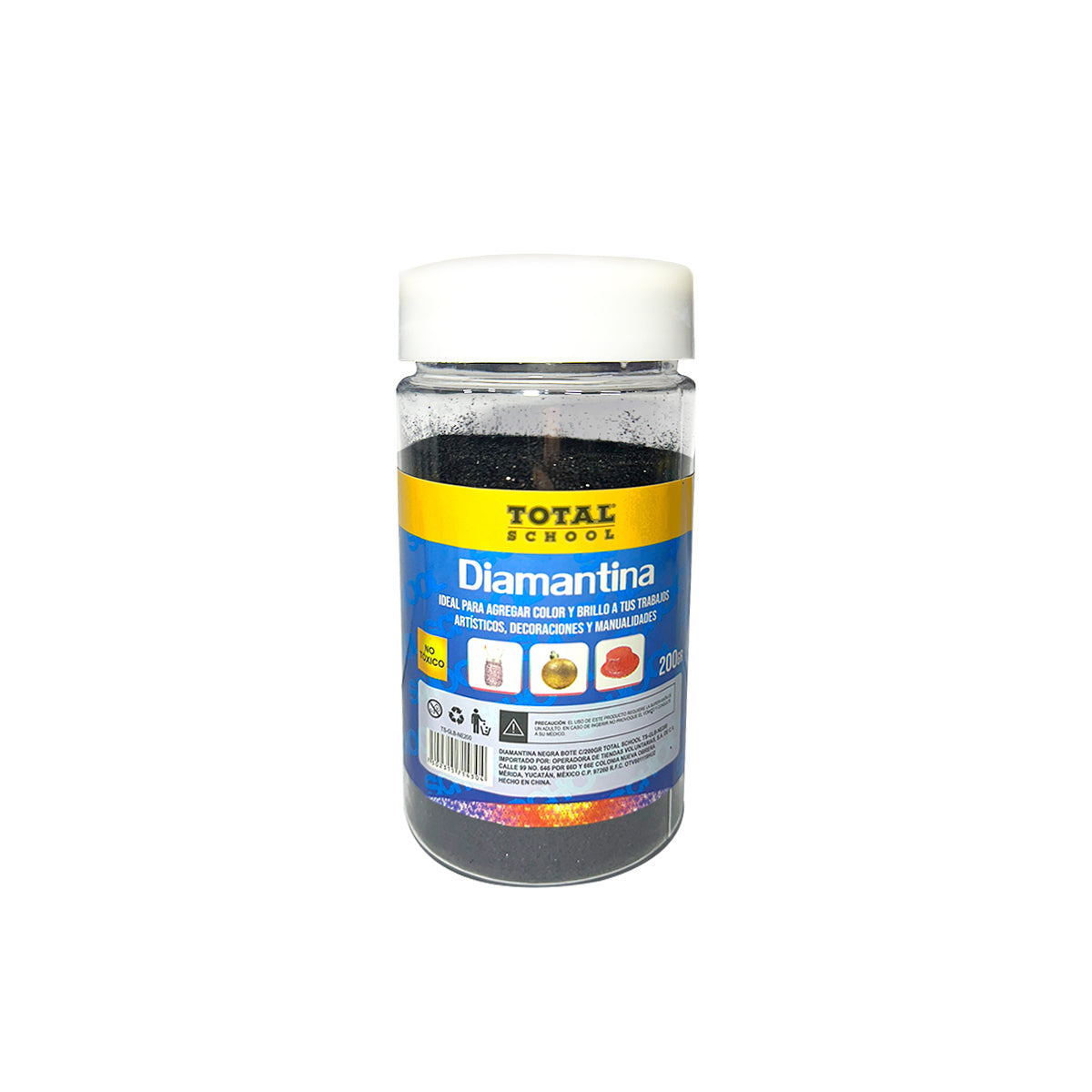 Diamantina Negra Bote 200 gr Total School