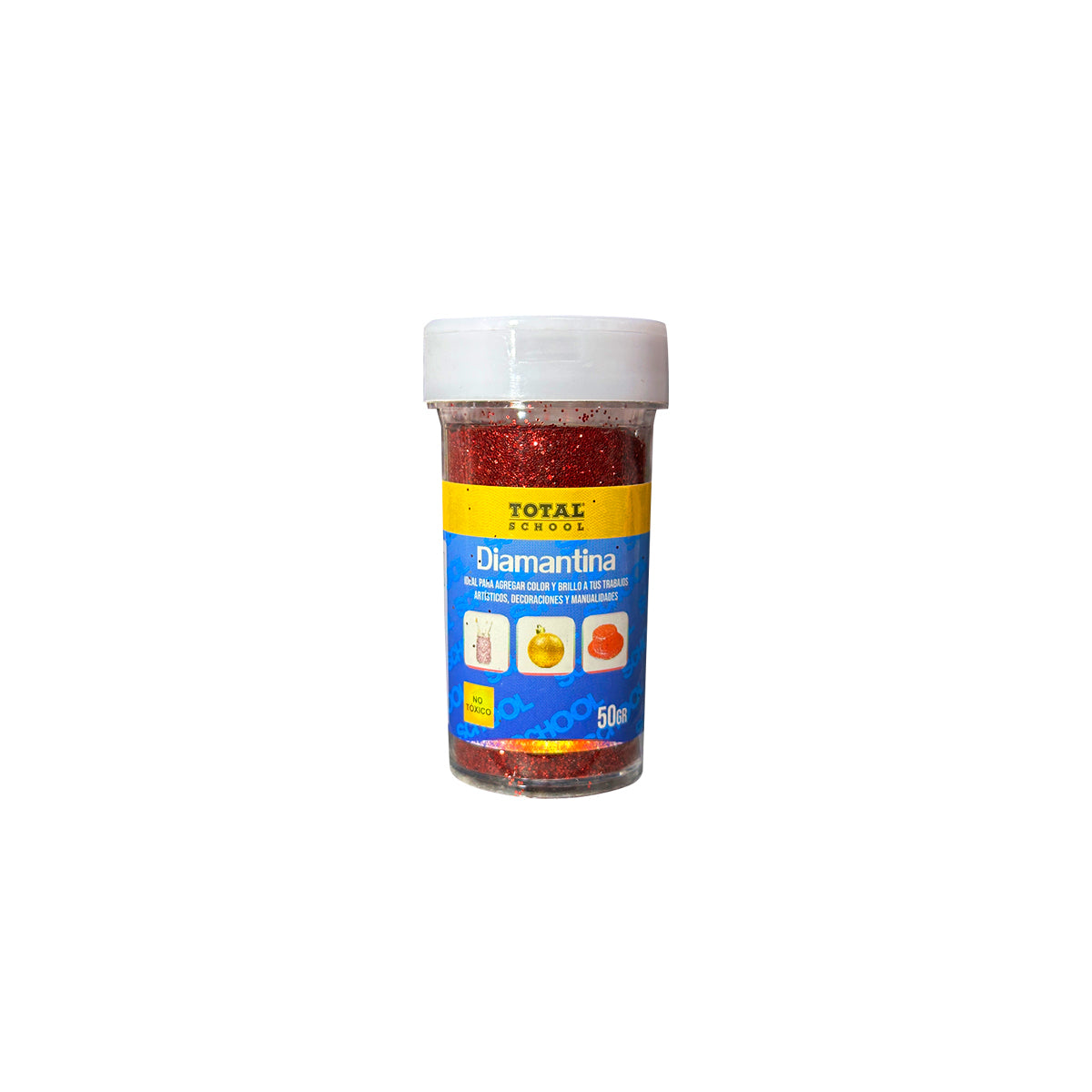Diamantina Roja Bote 50 gr Total School