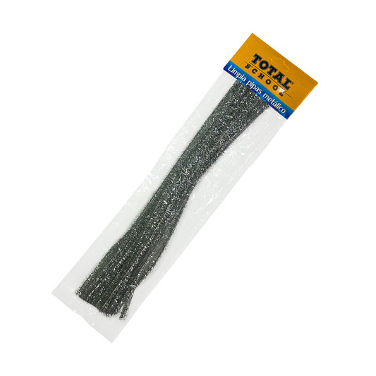 Limpiapipas Metálicos Plateado 30 cm 20 pzas Total School