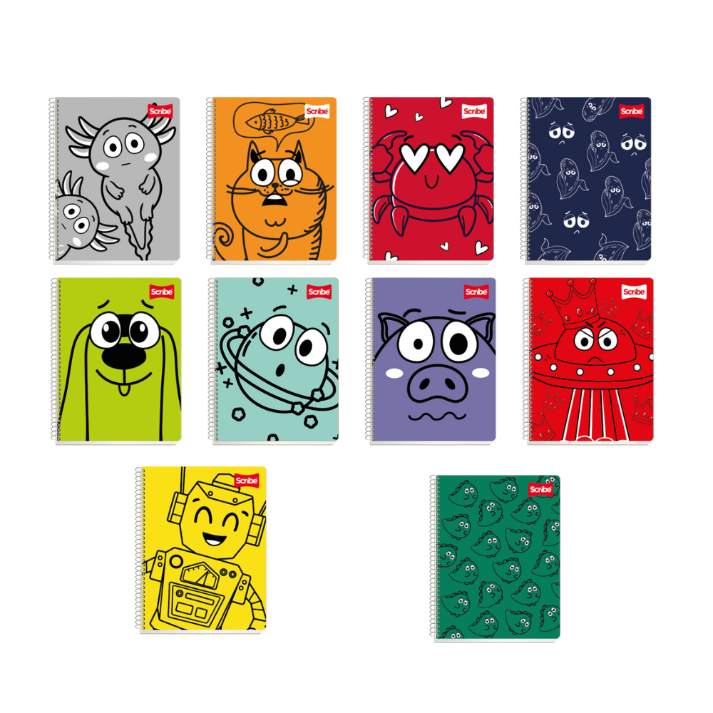 Cuaderno Profesional Espiral Cuadro Grande 90 hojas Multilinea Scribe