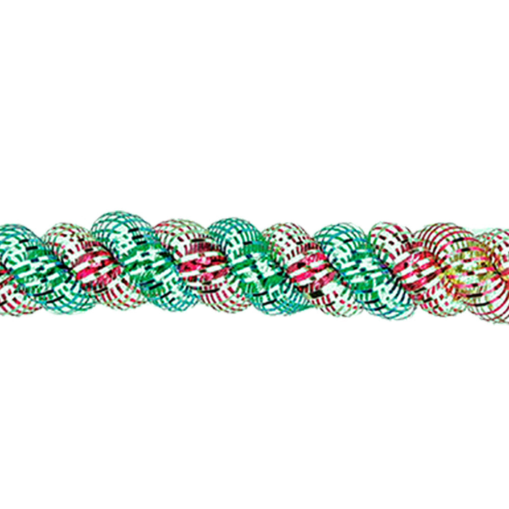 Guirnalda CorDel Doble Metalico #15 Rojo/Verde Metro Janel (Rollo 20 mts)