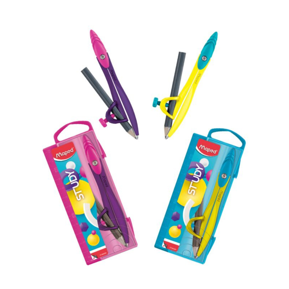 Compas Escolar Study Pop Más Estuche Minas Blíster Maped