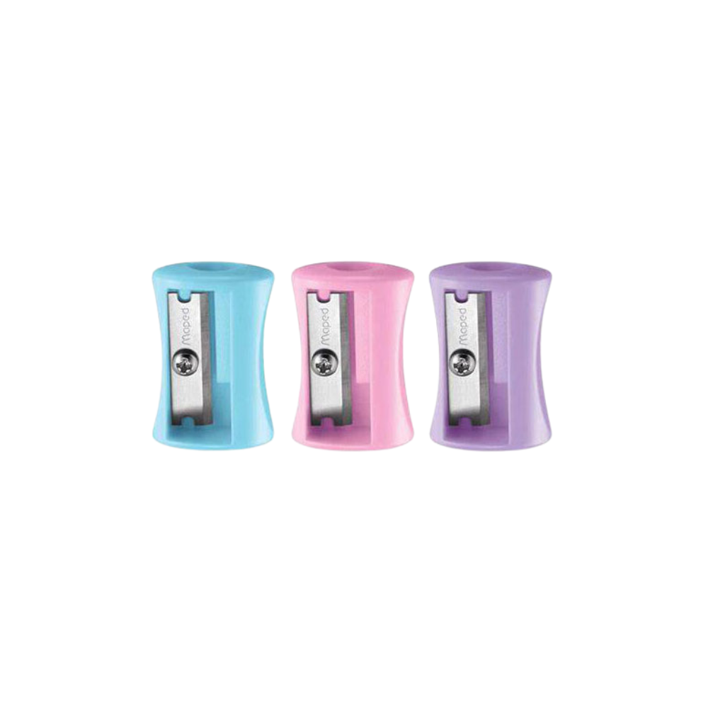 Sacapuntas Escolar 1 Orificio Surtido Pastel 3 piezas Maped