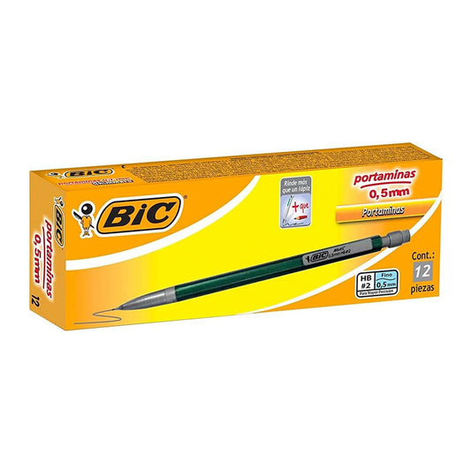 Lapicero 0.5 mm 12 piezas Metal Bic