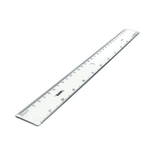 Regla de Plástico Transparente 30 cm BACO
