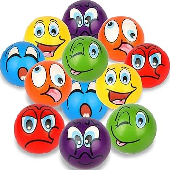 Pelota Antiestrés Emoji Varios Colores ITrade 7.6 cm