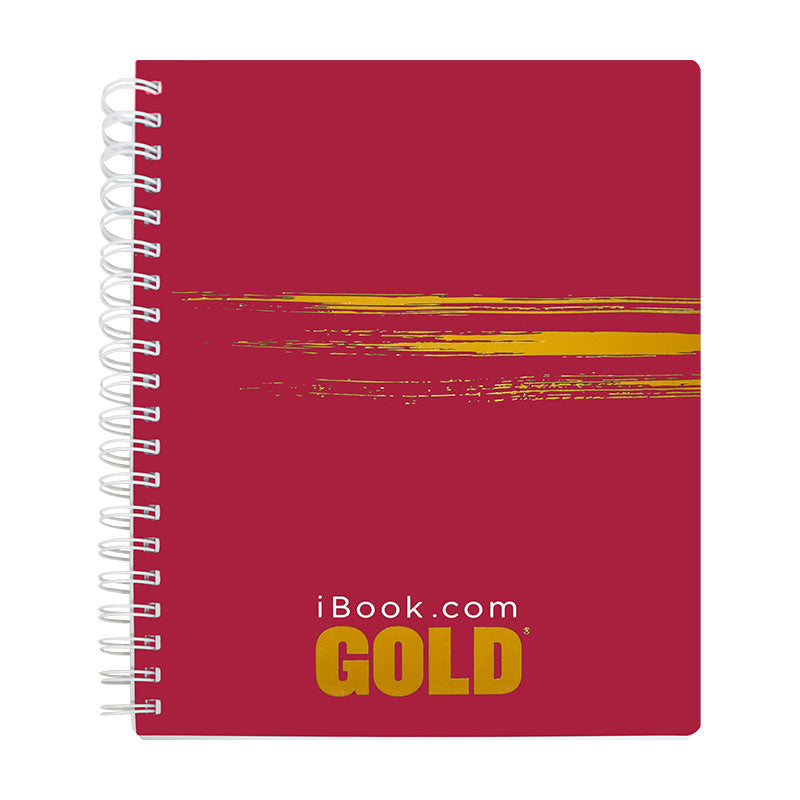 Cuaderno Profesional Doble Arillo Cuadro Grande 200 hjs Gold Ibook