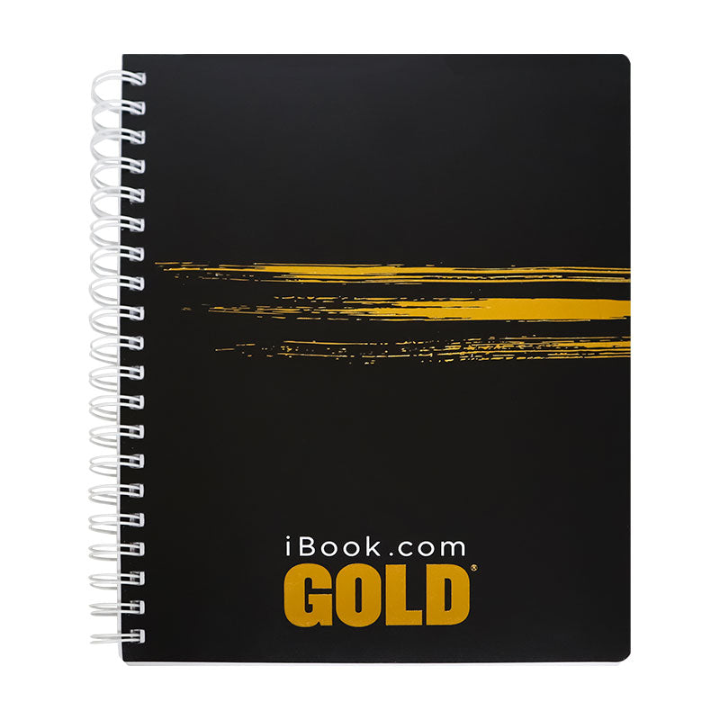 Cuaderno Profesional Doble Arillo Cuadro Grande 200 hjs Gold Ibook