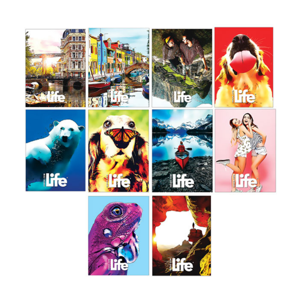 Cuaderno Francés Doble Arillo Cuadro Raya 100 hjs Life IBook