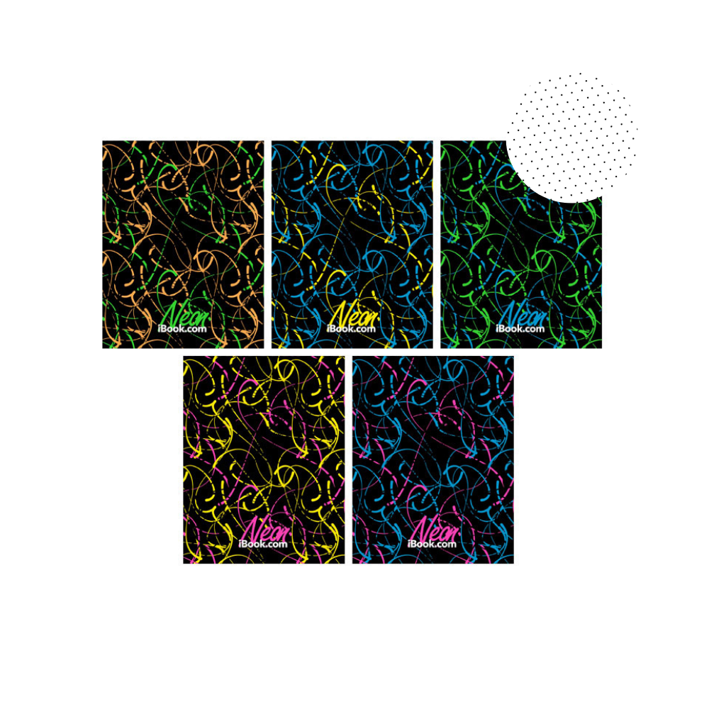 Cuaderno Espiral Francés con Puntos 100 hjs Neón IBook
