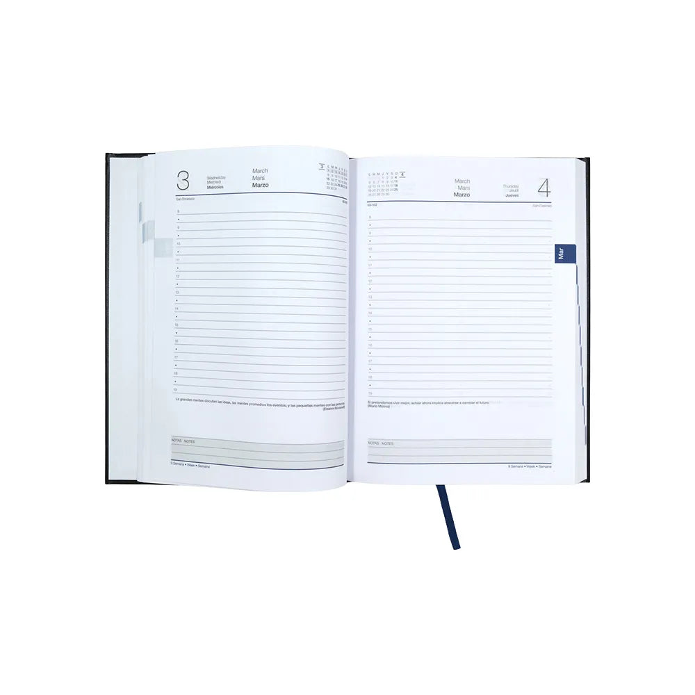 Agenda 2027 Diaria 14.5 x 20.5 Malindi Negro Danpex
