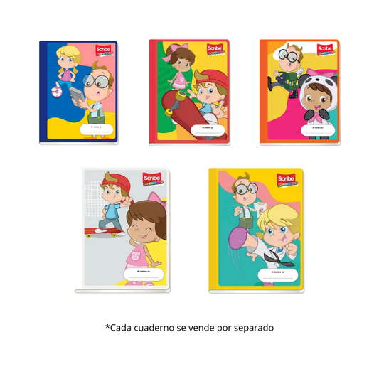 Cuaderno Preescolar Cosido Profesional Cuadro Alemán 80 hjs Scribe