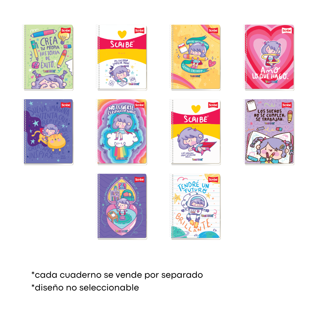 Cuaderno Profesional Espiral Raya 90 hojas Vania Vachur Scribe