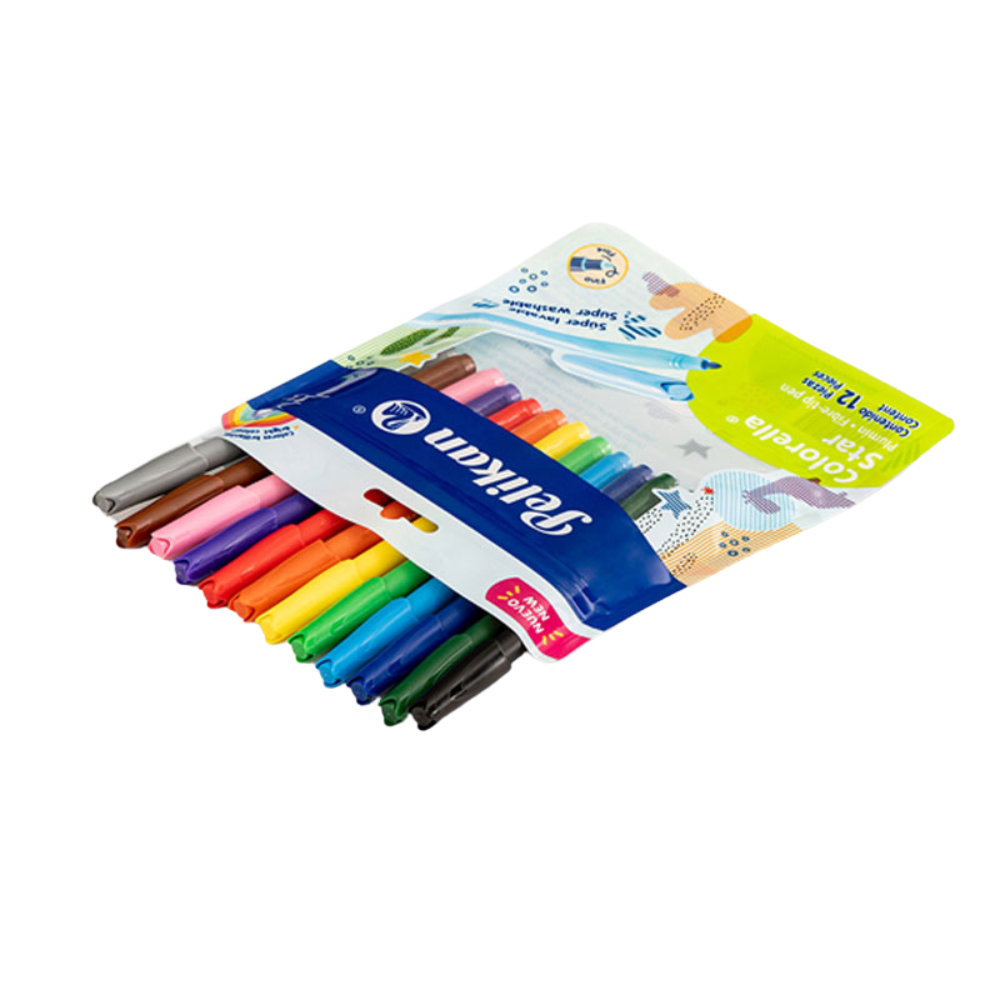 Plumón Delgado Estuche Surtido 12 piezas Colorella Pelikan