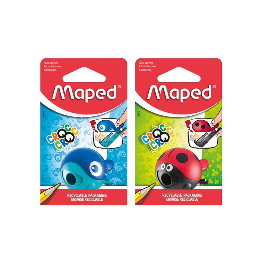 Sacapuntas Escolar 1 orificio con Deposito Surtido Blíster 1 pieza Maped